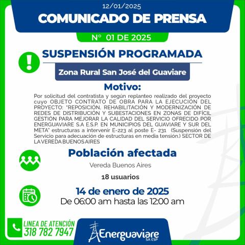 COMUNICADO 01 DE 2025
