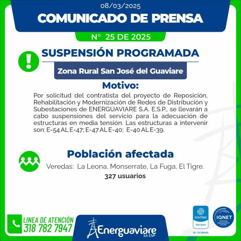 COMUNICADO 25 DE 2025