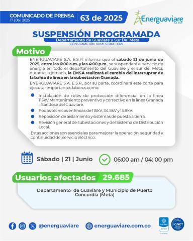 COMUNICADO 63 DE 2025