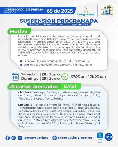 COMUNICADO 65 DE 2025